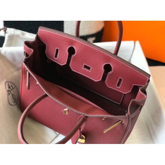 Replica Hermes Birkin 30cm Bag In Bordeaux Clemence Leather Fake Hermes Birkin 30cm Bag In Bordeaux Clemence Leather Replica