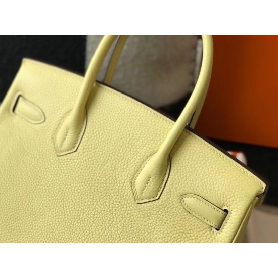 Fake Hermes Birkin 30cm Bag In Jaune Poussin Clemence Leather GHW Replica Fake Hermes Birkin 30cm Bag In Jaune Poussin Clemence Leather GHW Replica