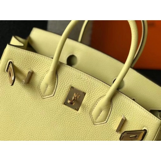 Fake Hermes Birkin 30cm Bag In Jaune Poussin Clemence Leather GHW Replica Fake Hermes Birkin 30cm Bag In Jaune Poussin Clemence Leather GHW Replica
