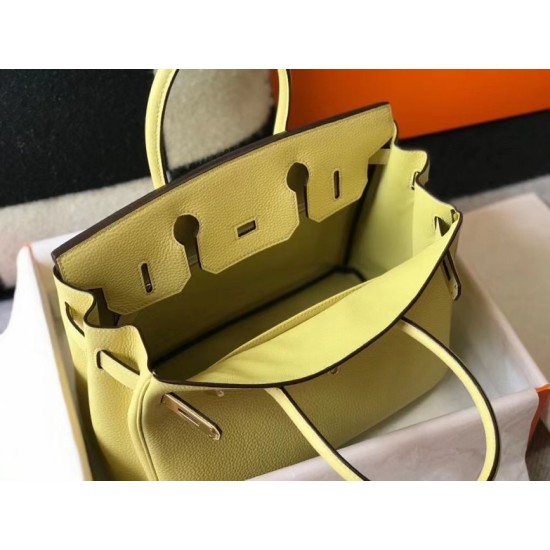 Fake Hermes Birkin 30cm Bag In Jaune Poussin Clemence Leather GHW Replica Fake Hermes Birkin 30cm Bag In Jaune Poussin Clemence Leather GHW Replica