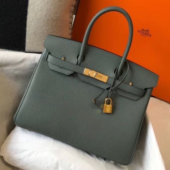 Fake Hermes Birkin 30cm Bag In Vert Amande Clemence Leather Replica Fake Hermes Birkin 30cm Bag In Vert Amande Clemence Leather Replica