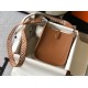 Replica Hermes Evelyne III TPM Mini Bag In Gold Clemence Leather Fake Hermes Evelyne III TPM Mini Bag In Gold Clemence Leather Replica