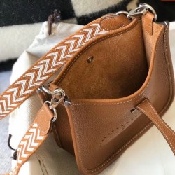 Fake Hermes Evelyne III TPM Mini Bag In Gold Clemence Leather Replica