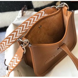 Fake Hermes Evelyne III TPM Mini Bag In Gold Clemence Leather Replica