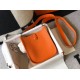 Replica Hermes Evelyne III TPM Mini Bag In Orange Clemence Leather Replica Hermes Evelyne III TPM Mini Bag In Orange Clemence Leather