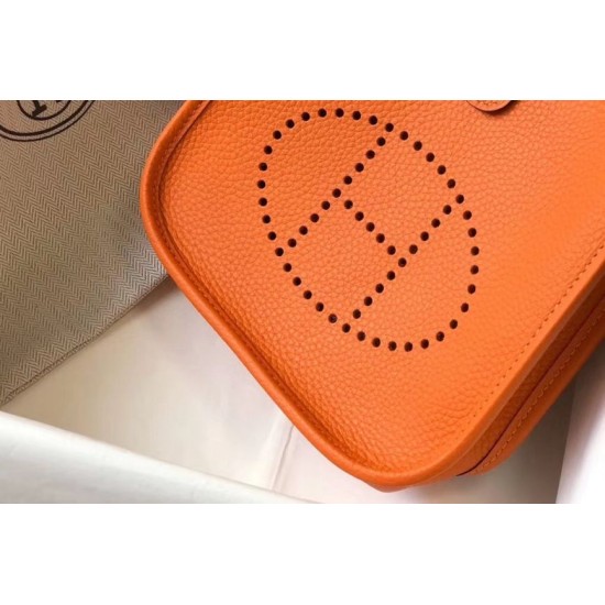 Replica Hermes Evelyne III TPM Mini Bag In Orange Clemence Leather Replica Hermes Evelyne III TPM Mini Bag In Orange Clemence Leather
