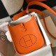 Replica Hermes Evelyne III TPM Mini Bag In Orange Clemence Leather Replica Hermes Evelyne III TPM Mini Bag In Orange Clemence Leather