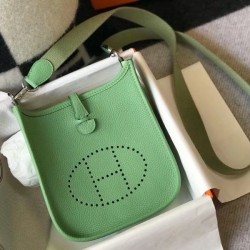 Replica Hermes Evelyne III TPM Mini Bag In Vert Criquet Clemence Leather