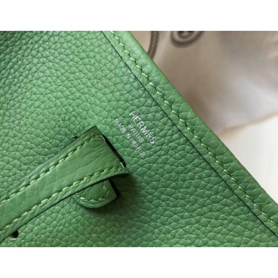 Fake Hermes Evelyne III TPM Mini Bag In Vert Criquet Clemence Leather Replica Replica Hermes Evelyne III TPM Mini Bag In Vert Criquet Clemence Leather