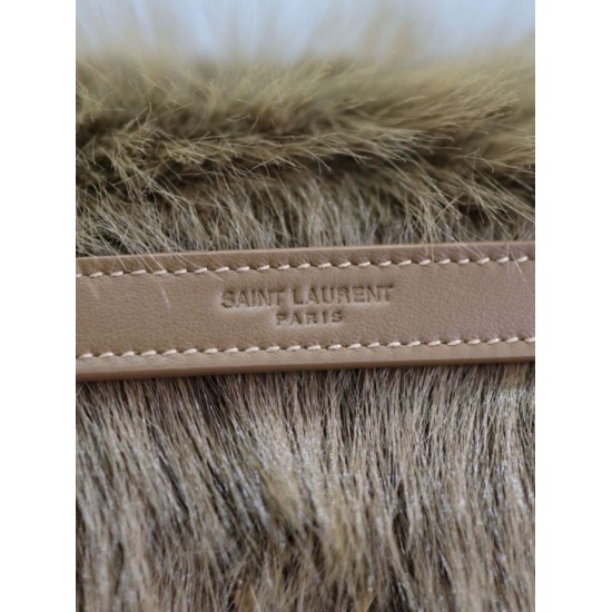 Fake YSL Saint Laurent Niki Large Shoulder Bag in Brown Shearling Replica Replica YSL Saint Laurent Niki Large Shoulder Bag in Brown Shearling