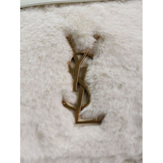 Replica YSL Saint Laurent Niki Oversized Shoulder Bag in White Shearling Replica YSL Saint Laurent Niki Oversized Shoulder Bag in White Shearling