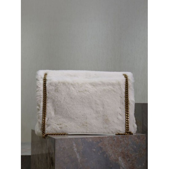 Replica YSL Saint Laurent Niki Oversized Shoulder Bag in White Shearling Replica YSL Saint Laurent Niki Oversized Shoulder Bag in White Shearling