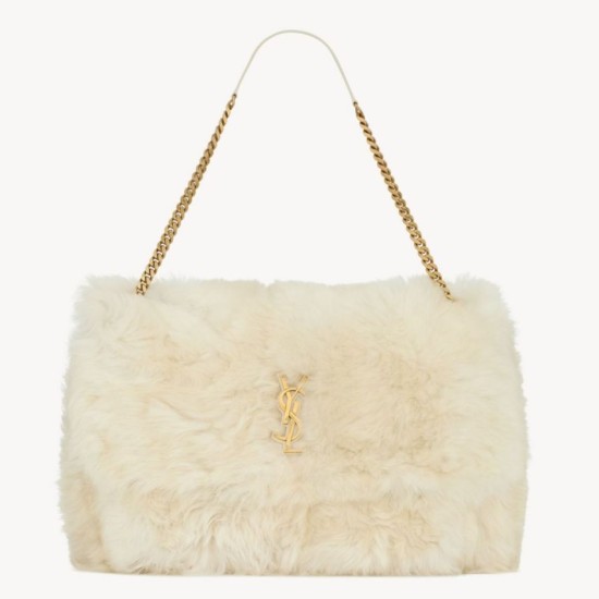Replica YSL Saint Laurent Niki Oversized Shoulder Bag in White Shearling Replica YSL Saint Laurent Niki Oversized Shoulder Bag in White Shearling