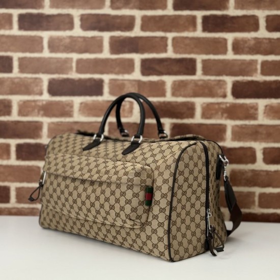 Replica Gucci gg canvas medium Men duffle bag 802095 Brown