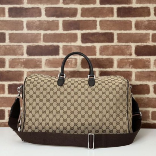 Replica Gucci gg canvas medium Men duffle bag 802095 Brown