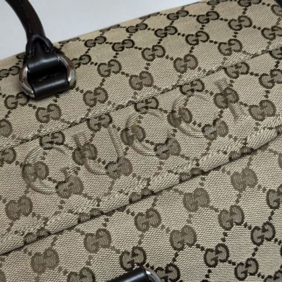 Replica Gucci gg canvas medium Men duffle bag 802095 Brown