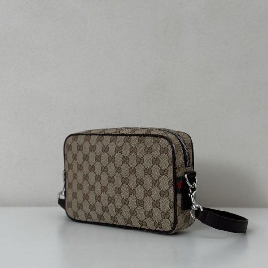 Replica Gucci gg canvas small men crossbody bag 834802 Brown