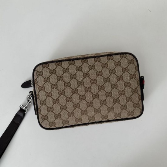 Replica Gucci gg canvas small men crossbody bag 834802 Brown