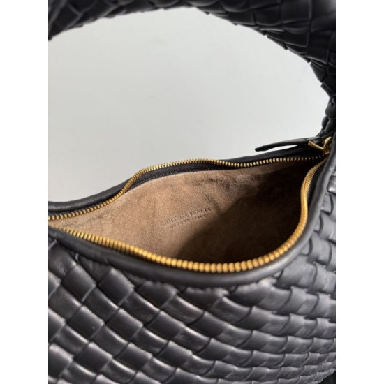 Best Replica Bottega Veneta Veneta Intrecciato Medium Crossbody Bag Black