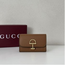 Top Replica Gucci Softbit Card Holder 828148 Brown