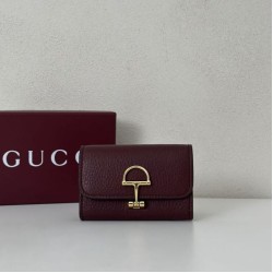 Top Replica Gucci Softbit Card Holder 828148 Wine Red