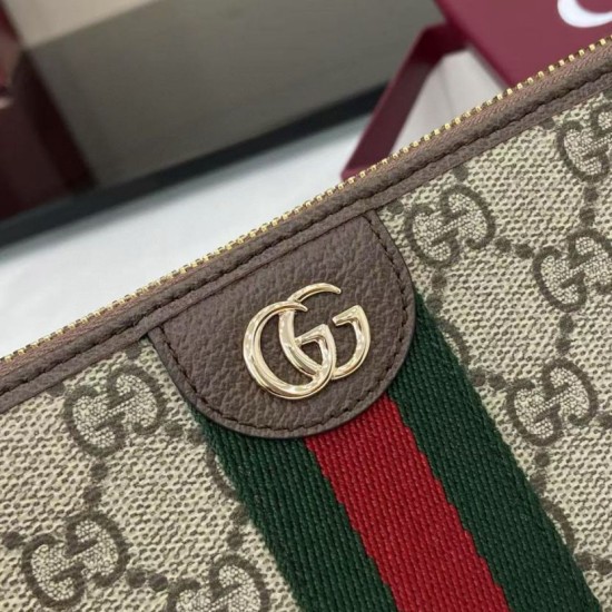 Top Replica Gucci Ophidia Zip Around Wallet 838484 Brown