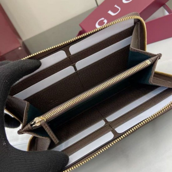 Top Replica Gucci Ophidia Zip Around Wallet 838484 Brown