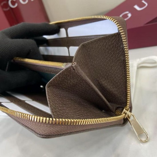 Top Replica Gucci Ophidia Zip Around Wallet 838484 Brown