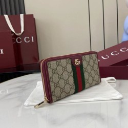 Super Clone Replica Gucci Ophidia Zip Around Wallet 838484 Red Top Replica Gucci Ophidia Zip Around Wallet 838484 Red