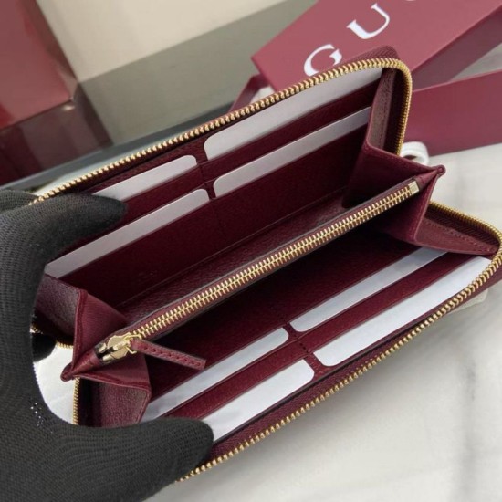 Top Replica Gucci Ophidia Zip Around Wallet 838484 Red