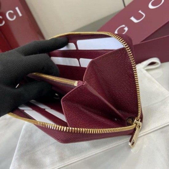 Top Replica Gucci Ophidia Zip Around Wallet 838484 Red