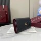 Top Replica Gucci GG Marmont Two-Tone Zip Around Wallet 456117 Black