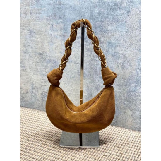 Super Clone Replica YSL Saint Laurent Amalia Hobo Bag in Caramel Suede Top Replica YSL Saint Laurent Amalia Hobo Bag in Caramel Suede
