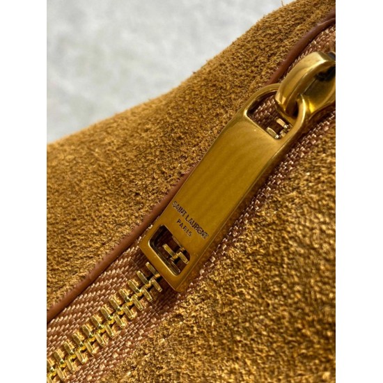Super Clone Replica YSL Saint Laurent Amalia Hobo Bag in Caramel Suede Top Replica YSL Saint Laurent Amalia Hobo Bag in Caramel Suede