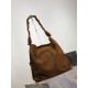 Top Replica YSL Saint Laurent Amalia Crossbody Bag in Embellished Suede Brown