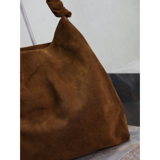 Top Replica YSL Saint Laurent Amalia Crossbody Bag in Embellished Suede Brown