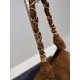 Top Replica YSL Saint Laurent Amalia Crossbody Bag in Embellished Suede Brown