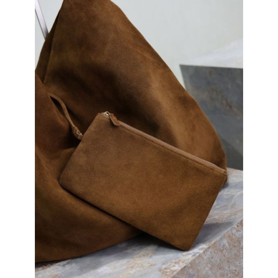 Top Replica YSL Saint Laurent Amalia Crossbody Bag in Embellished Suede Brown