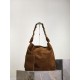 Top Replica YSL Saint Laurent Amalia Crossbody Bag in Embellished Suede Brown