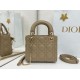 Top Replica Dior Mini Lady Dior Bag in Arco Cannage Lambskin, Warm Biscuit