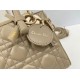 Top Replica Dior Mini Lady Dior Bag in Arco Cannage Lambskin, Warm Biscuit