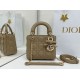 Top Replica Dior Mini Lady Dior Bag in Arco Cannage Lambskin, Warm Biscuit