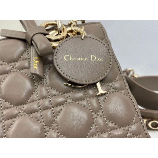 Super Clone Replica Dior Lady Dior My ABC Dior Small Arco Bag with D.I.O.R. Pendant in Stone Gray Metal Top Replica Dior Lady Dior My ABC Dior Small Arco Bag with D.I.O.R. Pendant in Stone Gray Metal