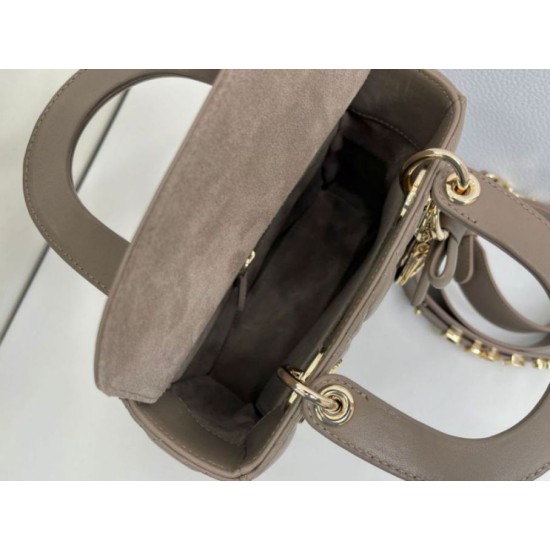 Super Clone Replica Dior Lady Dior My ABC Dior Small Arco Bag with D.I.O.R. Pendant in Stone Gray Metal Top Replica Dior Lady Dior My ABC Dior Small Arco Bag with D.I.O.R. Pendant in Stone Gray Metal