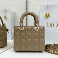 Top Replica Dior Lady Dior My ABC Dior Small Arco Bag with D.I.O.R. Pendant Taupe Grey metal