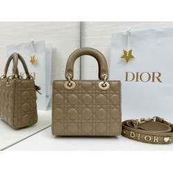 Top Replica Dior Lady Dior My ABC Dior Small Arco Bag with D.I.O.R. Pendant Taupe Grey metal