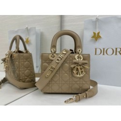Top Replica Dior Lady Dior My ABC Dior Small Arco Bag with D.I.O.R. Pendant Taupe Grey metal