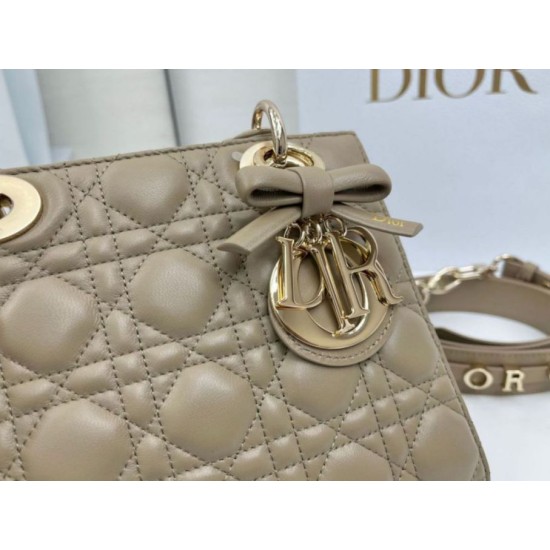 Super Clone Replica Dior Lady Dior My ABC Dior Small Arco Bag with D.I.O.R. Pendant Taupe Grey metal Top Replica Dior Lady Dior My ABC Dior Small Arco Bag with D.I.O.R. Pendant Taupe Grey metal