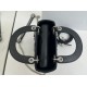 Top Replica Dior Mini Lady Dior Arco bag with black D.I.O.R charms and silver hardware