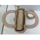 Super Clone Replica Dior Mini Lady Dior Arco bag with D.I.O.R charms and beige Top Replica Dior Mini Lady Dior Arco bag with D.I.O.R charms and beige